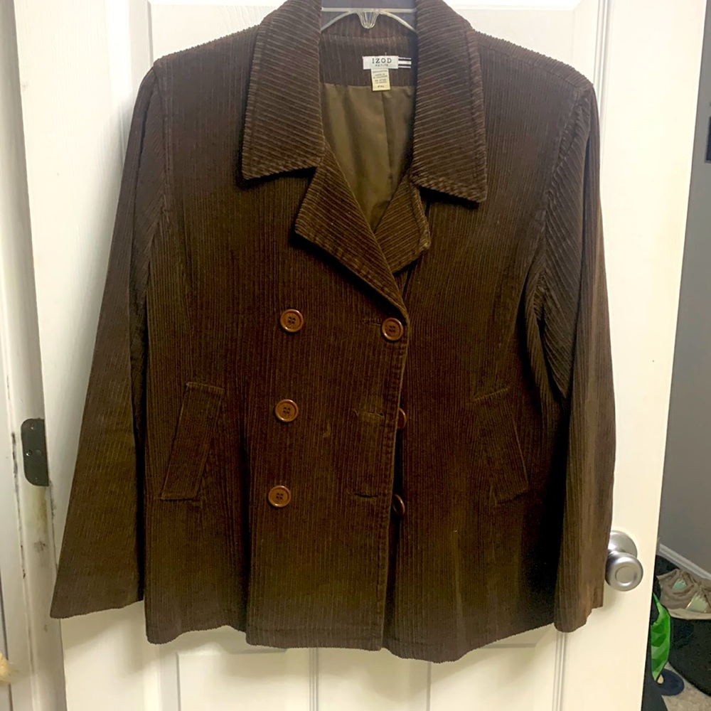 Izod Petite brown jacket